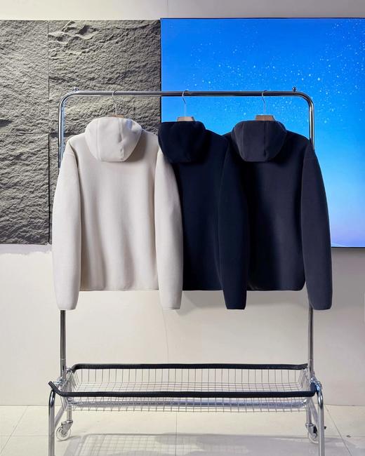 F010752男士双层加绒加厚户外运动休闲连帽外套 商品图2