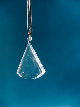 迷罗元和堂 白水晶扇形三角吊坠 不规则 随机发【器悟雅玩】