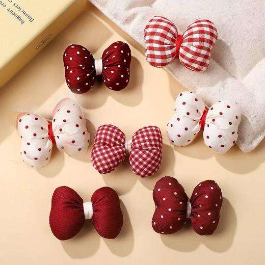 复古立体蝴蝶结配饰（5个/包）丝绒蝴蝶结配饰（5个/包） 商品图0