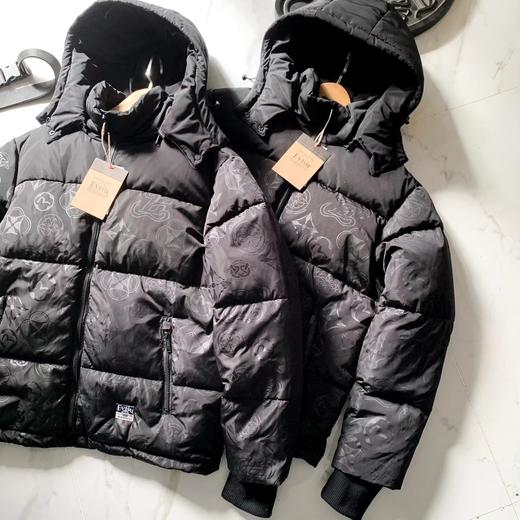 F010770满地家花连帽通勤羽绒服防寒休闲夹克厚款保暖外套 商品图1