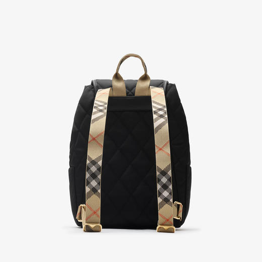 BURBERRY 巴宝莉 女士马术骑士徽标饰牌 Horseshoe 双肩包 格子 8114394 A1189 商品图2