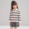 笛莎Deesha 2026春季女童时尚学院风条纹翻领长袖T恤 商品缩略图3