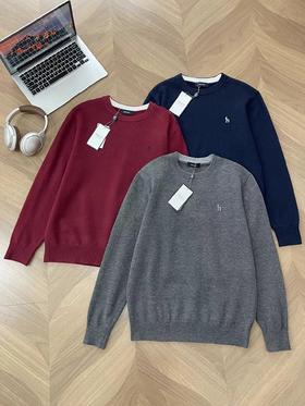 F010711男士羊毛衫2025秋冬季新款纯色圆领针织衫