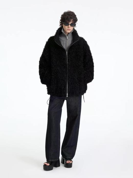 出逃赤岗西/25AWW165/双面穿羊羔卷毛长款外套 商品图0