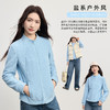 【1/21新品】熙世界户外万粒绒立领短外套女冬季保暖修身蓝色冲锋衣内胆抓绒衣 商品缩略图3