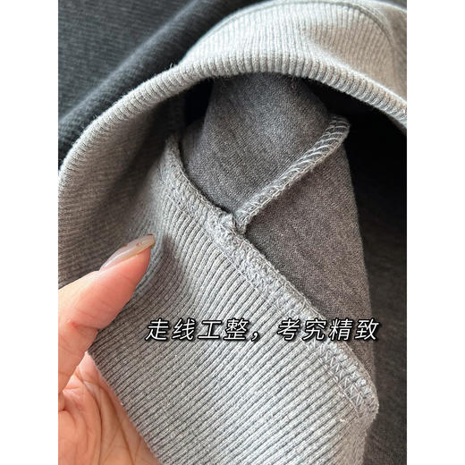 【家属的英雄气概】美式假两件！老钱风！2026男装羊毛亨利领针织衫内搭打底V领卫衣！ 商品图3