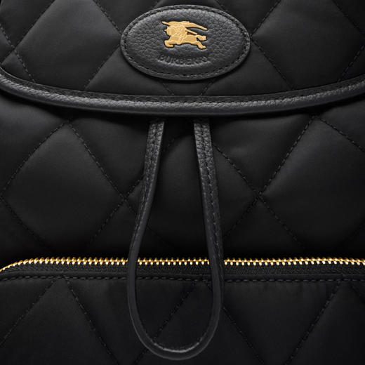 BURBERRY 巴宝莉 女士马术骑士徽标饰牌 Horseshoe 双肩包 格子 8114394 A1189 商品图3