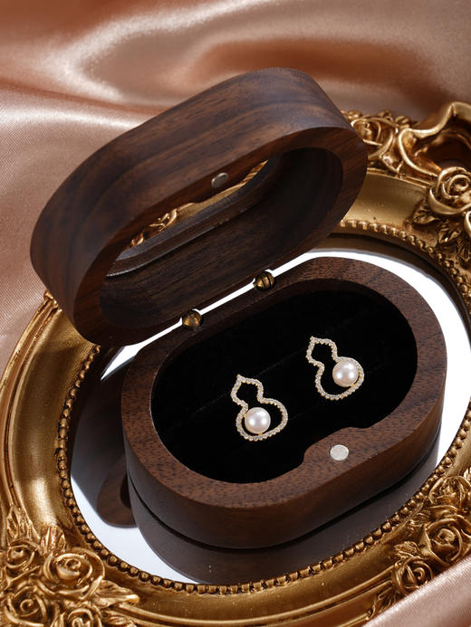 子佩集【纳福之珠】银S925珍珠惜王妃耳钉【XXED001】5mm珠双色葫芦2601 商品图10