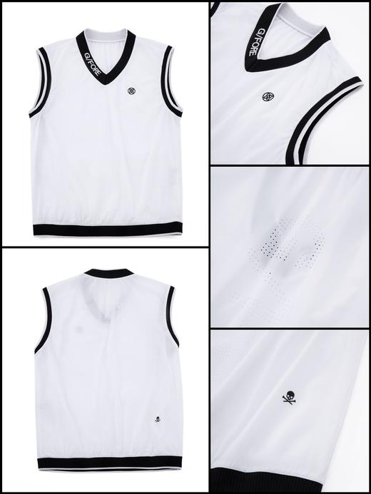 新款男士薄款V领防风背心🎽来啦，高定～ 2️⃣ 色👉做工精细，高端品质！采用进口聚酯化纤与尼龙材质混纺的丝线，日本进口面料在这类科技面料业界领先，透气且防紫外线，轻微防泼水，最重要的是质感没得！ 商品图2