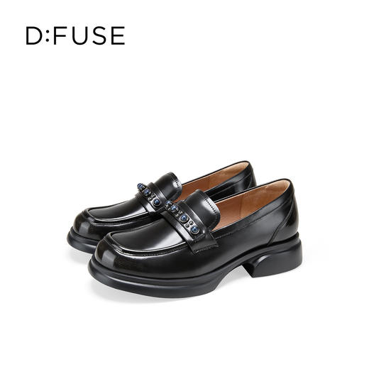 Dfuse迪芙斯2026春季新款极简深口单鞋经典休闲乐福鞋通勤鞋女单鞋DFE1112116 商品图7