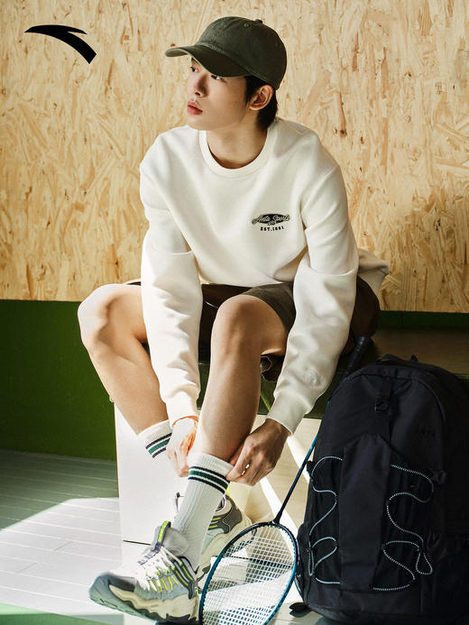 安踏圆领套头衫卫衣男士新款潮流百搭宽松休闲长袖上衣152618703S 商品图2