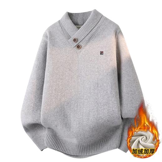 F010777一体绒秋冬新款高领毛衣针织衫男女同款 商品图1