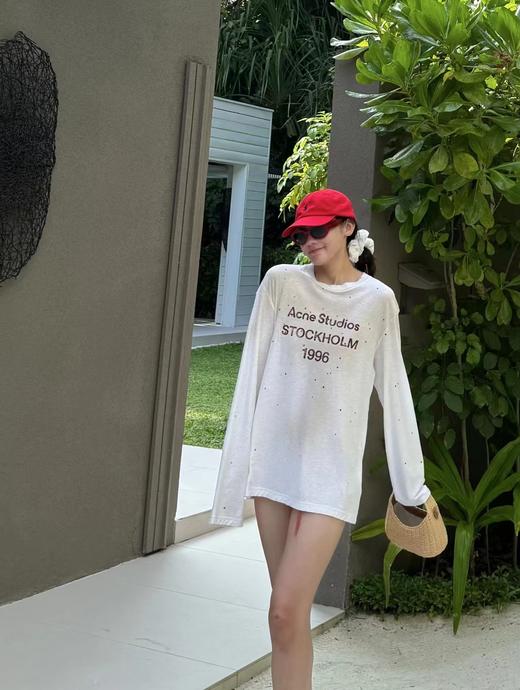 F010718新款抹布系列 破坏复古做旧麻棉长袖T男女同款 商品图7