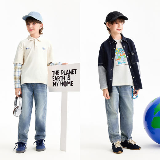 【实体店同款】男童全腰单裤春季新款安奈儿童装AB616031 商品图3