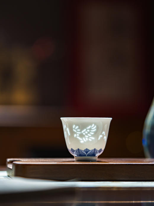 新品 富玉 | 景德镇玲珑瓷组合功夫茶具大展鸿图8头茶具 商品图2