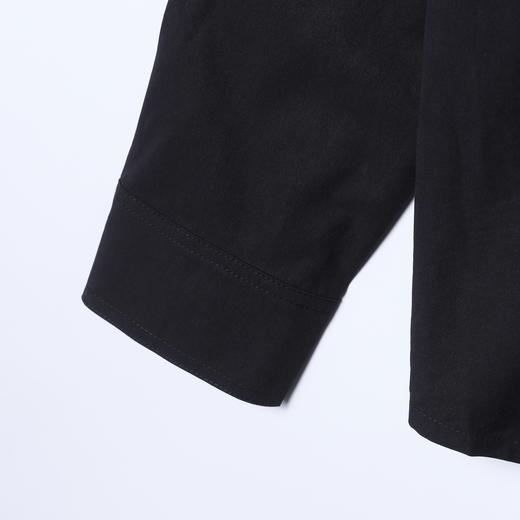 B8051SDSA秋冬新款痞帅男装韩版简约纯色褶皱翻领长袖衬衫百搭宽松衬衣 商品图4