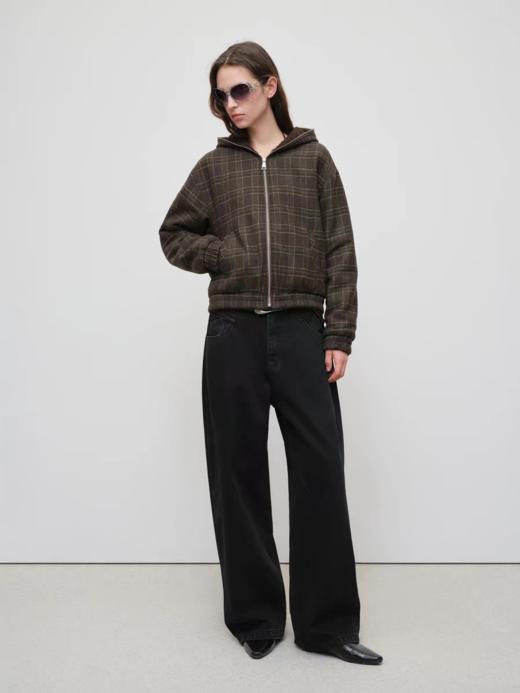 出逃赤岗西/25AWA001/老钱风格纹短款毛呢外套 商品图2