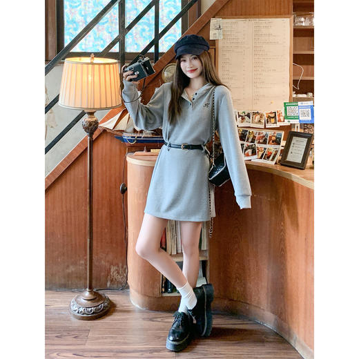 <曾小咸推荐>现货秒杀 ！微信超特价！韩系连帽卫衣连衣裙 日常219.99 立减120 秒杀99.99！！灰色西装外套 秒杀149.99！！ 商品图1