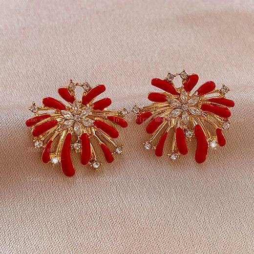 【YW】无忧购【鸿运当“红”】新年红色小马珍珠耳环女高级感过年耳钉2026新本命年耳坠秋冬耳饰（49/5件）2952（截单后3-5天发货） 商品图12