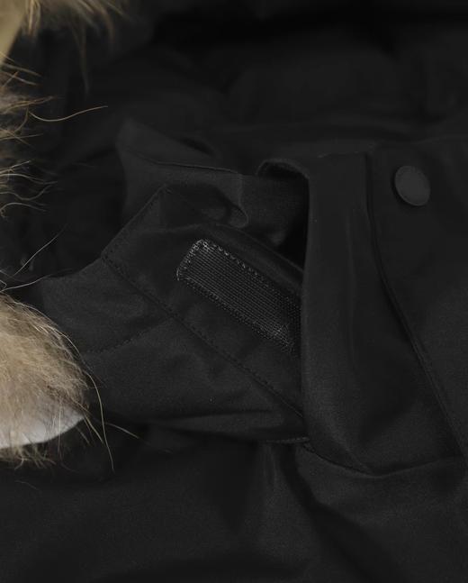 F010704貉子大毛领刺绣多口袋夹克式连帽羽绒服男女同款 商品图7