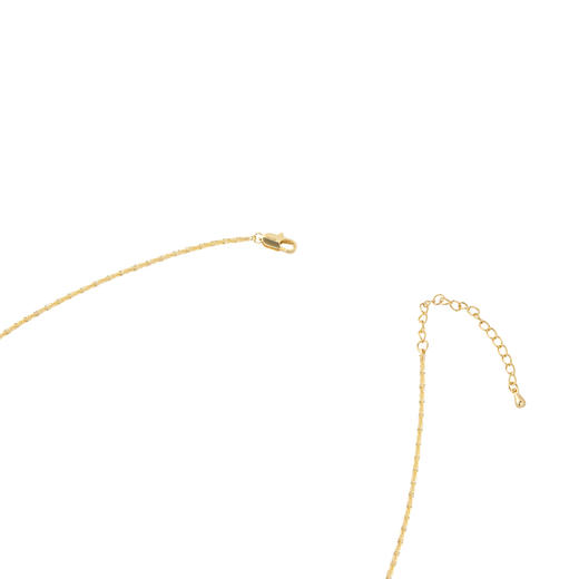 三彩2026新款纹理镂空方糖吊坠镀金项链轻奢复古个性通勤约会女 商品图4