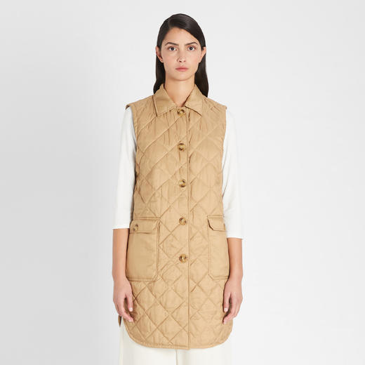 MAXMARA 女士绗缝无袖棉服 驼色 52910117 010 商品图1