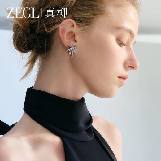 ZEGL火树银花系列耳环时尚爆款烟花耳钉女轻奢精致设计感小众耳饰 商品图3