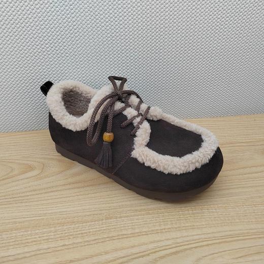 豪行2025冬季新款时尚休闲软底真皮勃肯女棉鞋25483152M 商品图0