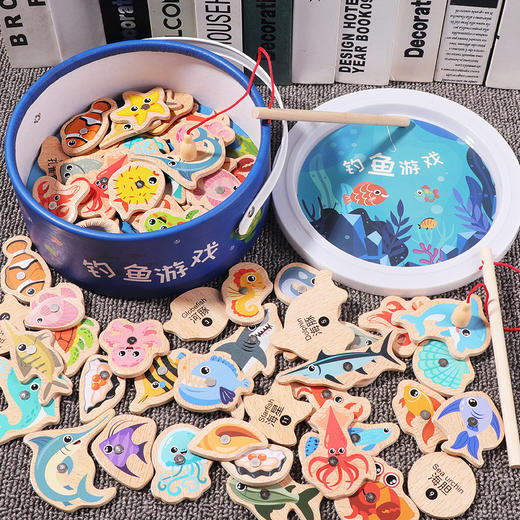 【儿童专注力训练  亲子玩具套装】儿童磁性钓鱼游戏套装 专注力训练 手眼协调锻炼亲子互动益智类玩具 商品图1