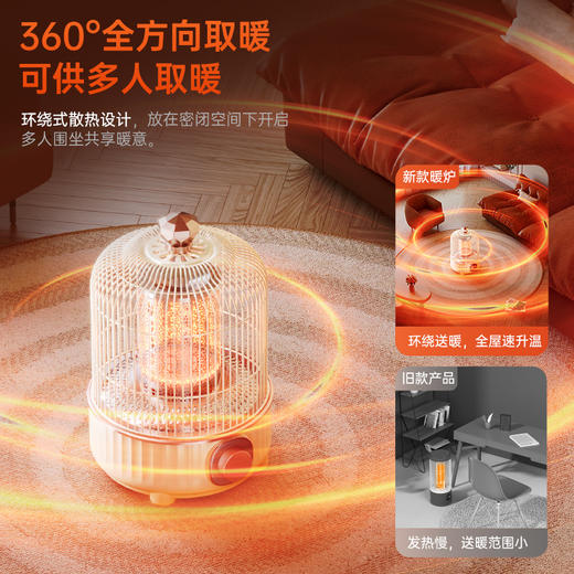 湘森鸟笼取暖器家用节能烤火炉烤脚器桌下小太阳速热电暖脚器RR 商品图4