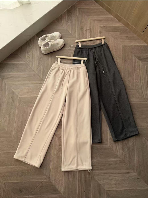 .一条过冬！版型超好！Lulu系两穿卫裤 束脚阔腿两穿长裤阔腿裤  LU系阔腿裤 商品图0