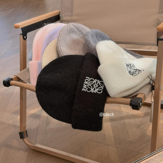 老罗lowe经典兔毛针织冷帽毛线帽 商品图3