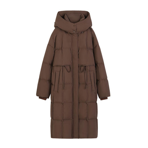 NEELLY纳俪商场同款冬新款休闲通勤长款连帽羽绒服女保暖显瘦外套N25114L04609 商品图3