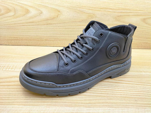 豪行2023秋冬新款13342092时尚潮男休闲皮鞋高帮单鞋男工装短靴子 商品图0