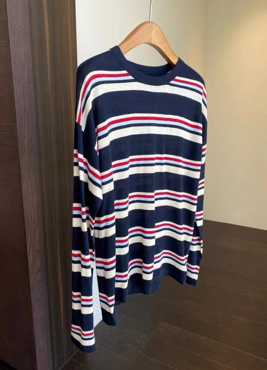 F010749韩系减龄羊毛柔软慵懒条纹针织衫女毛衣秋冬款 商品图0