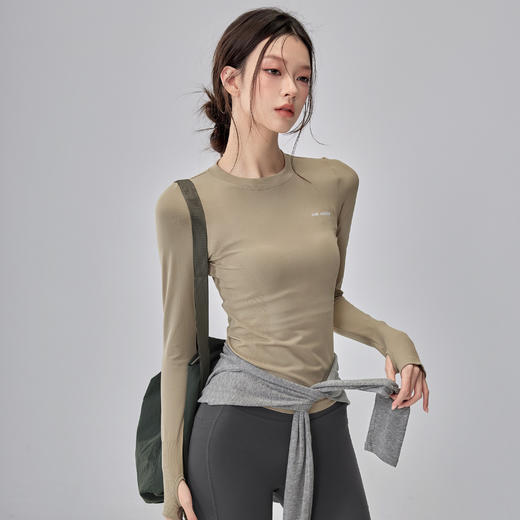 跃牌【美西西系列】秋冬新款瑜伽服女紧身长袖跑步运动训练健身服CX-836 商品图4