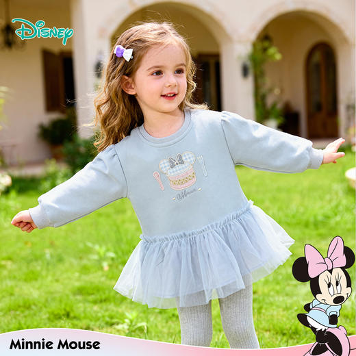 迪士尼（Disney）童装女童套头卫衣浪漫甜美公主时尚假两件2026春季新款上衣ZD1FS047 商品图6