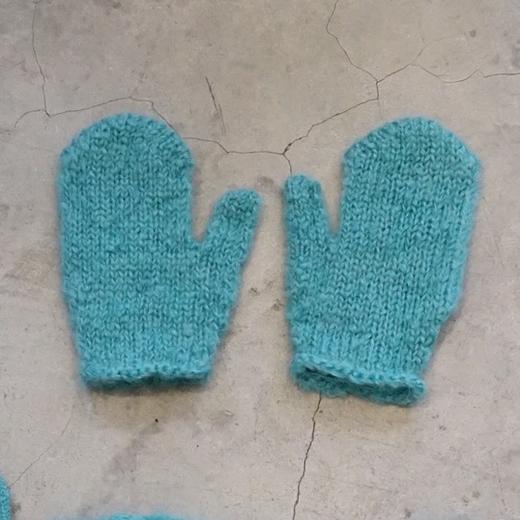 apuntob 马海毛初恋蓝手套 商品图2