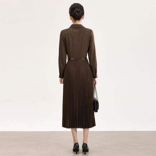 「高货wl」全新升级【铂金会员358/天猫479/差价121】(10554)洛诗琳气质衬衫连衣裙2026春季新款百搭收腰显瘦百褶裙 商品图1