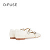 Dfuse迪芙斯2026春季新款尖头双条带铆钉甜酷朋克亮面漆皮单鞋平跟鞋DFE1111048 商品缩略图13