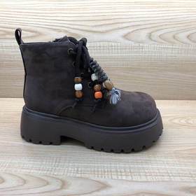 豪行2025年冬季新款时尚休闲厚底真棉皮女短靴25422776M