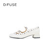 Dfuse迪芙斯2026春季新款圆头双条带铆钉甜酷朋克玛丽珍粗跟单鞋DFE1111046 商品缩略图6