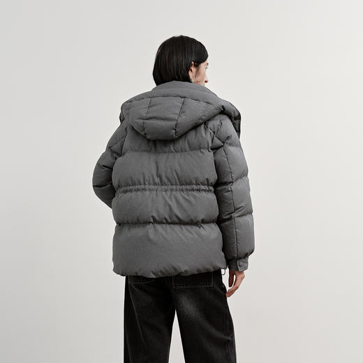 NEELLY纳俪商场同款冬新款休闲保暖短款连帽羽绒服女百搭廓形外套N25113L01155 商品图1