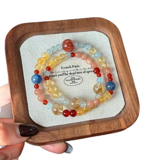 【飞天莲舞·黄水晶双圈手串】敦煌福泽小众黄水晶手串  双圈新中式女手串 商品图3