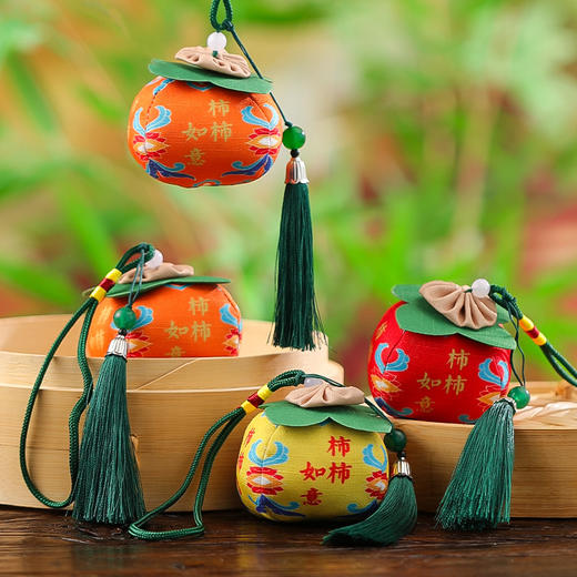 【马年大吉❗️柿柿如意香包香囊】朝气蓬勃 事事如意 顺顺利利！过新年老人礼物柿子成品艾草莲蓬车载礼品小挂件 商品图2