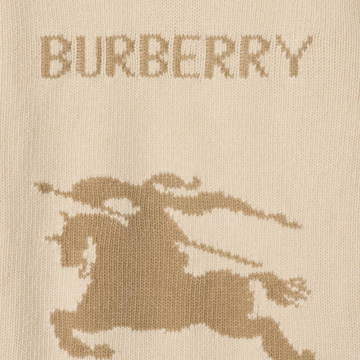 BURBERRY 巴宝莉 女士马术骑士徽标提花羊毛针织衫 米色 8114157 A4186 商品图1
