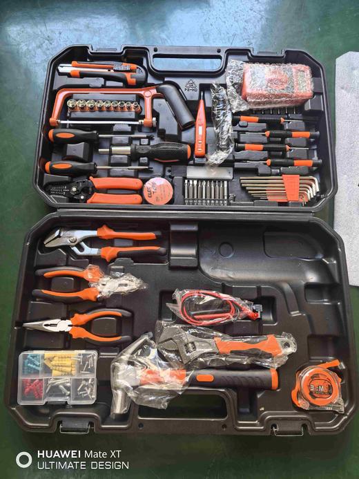 【货号05259】电钻套盒冲击钻套装工具不含电钻手动工具组合箱子家用工具箱子收纳箱 商品图2