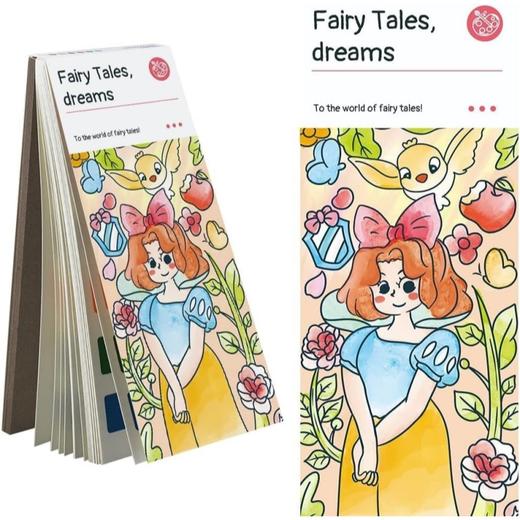 童话梦境水彩画书 旅行袖珍水彩书套装 带画笔的袖珍水彩画册 商品图5