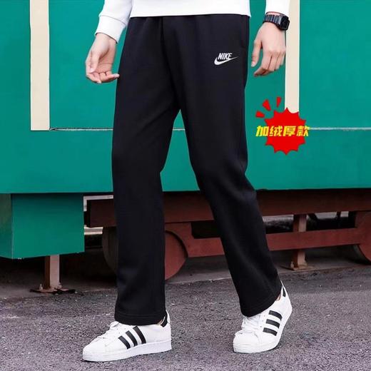 F010775冬季华棉复合水貂绒情侣加绒直筒长裤 商品图2