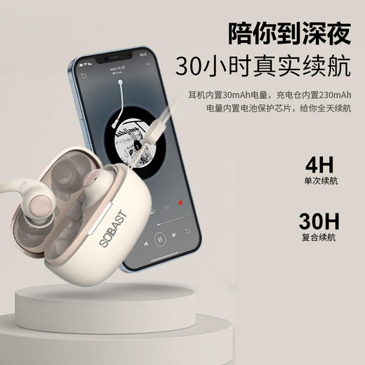 【SOBAST S16睡眠耳机】无感佩戴 入耳式设计 高清音质 小巧便携（送精致挂绳） 商品图9